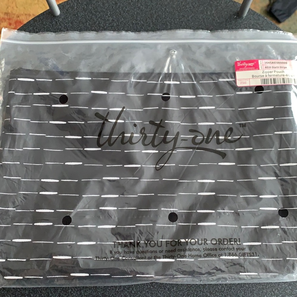 Zipper Pouch in Starlit Stripe